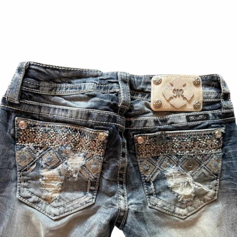 Miss Me Signature Womens Size 25 Blue Low Rise Light Wash Ankle Skinny Jeans‎